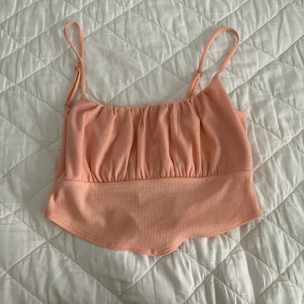 Lelis light orange crop top xs or small